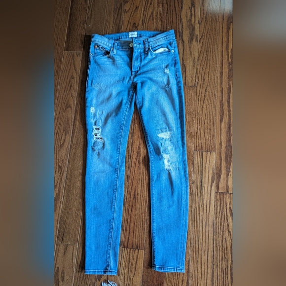 Hudson Jeans Denim - Hudson Nico Midrise Ripped Super Skinny Jeans